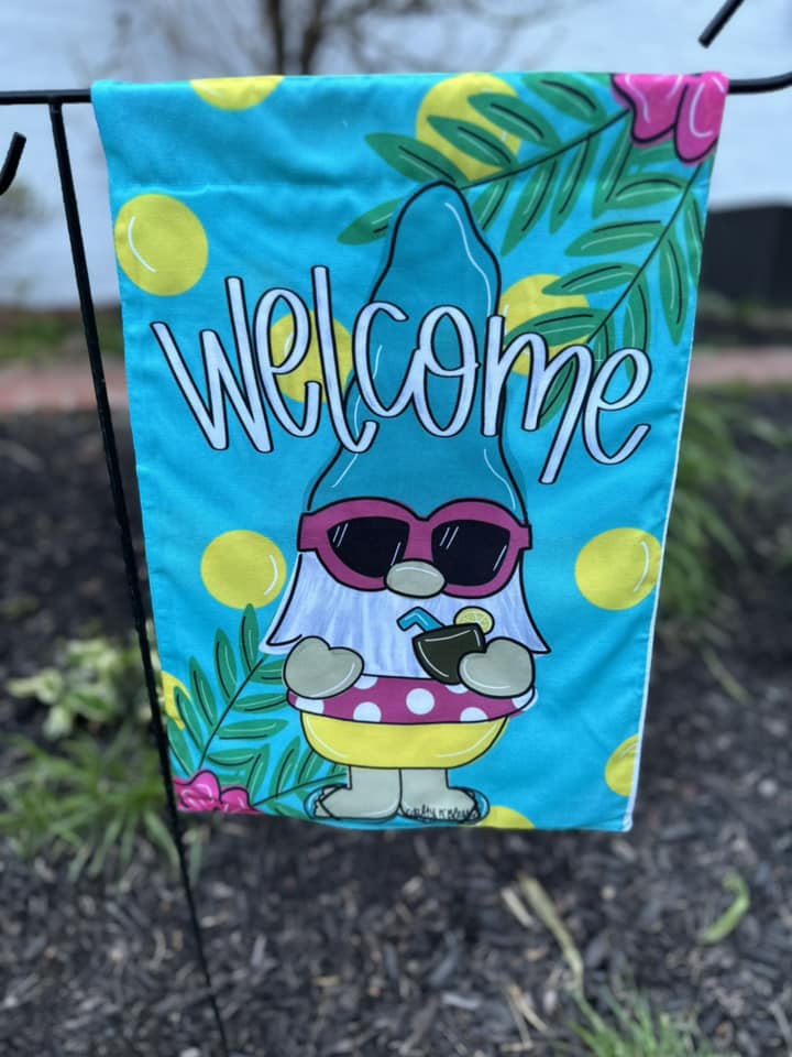 Aloha Gnome Garden Flag