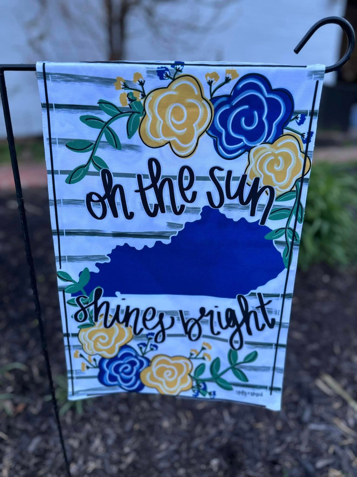 Oh the Sun Shines Bright Garden Flag