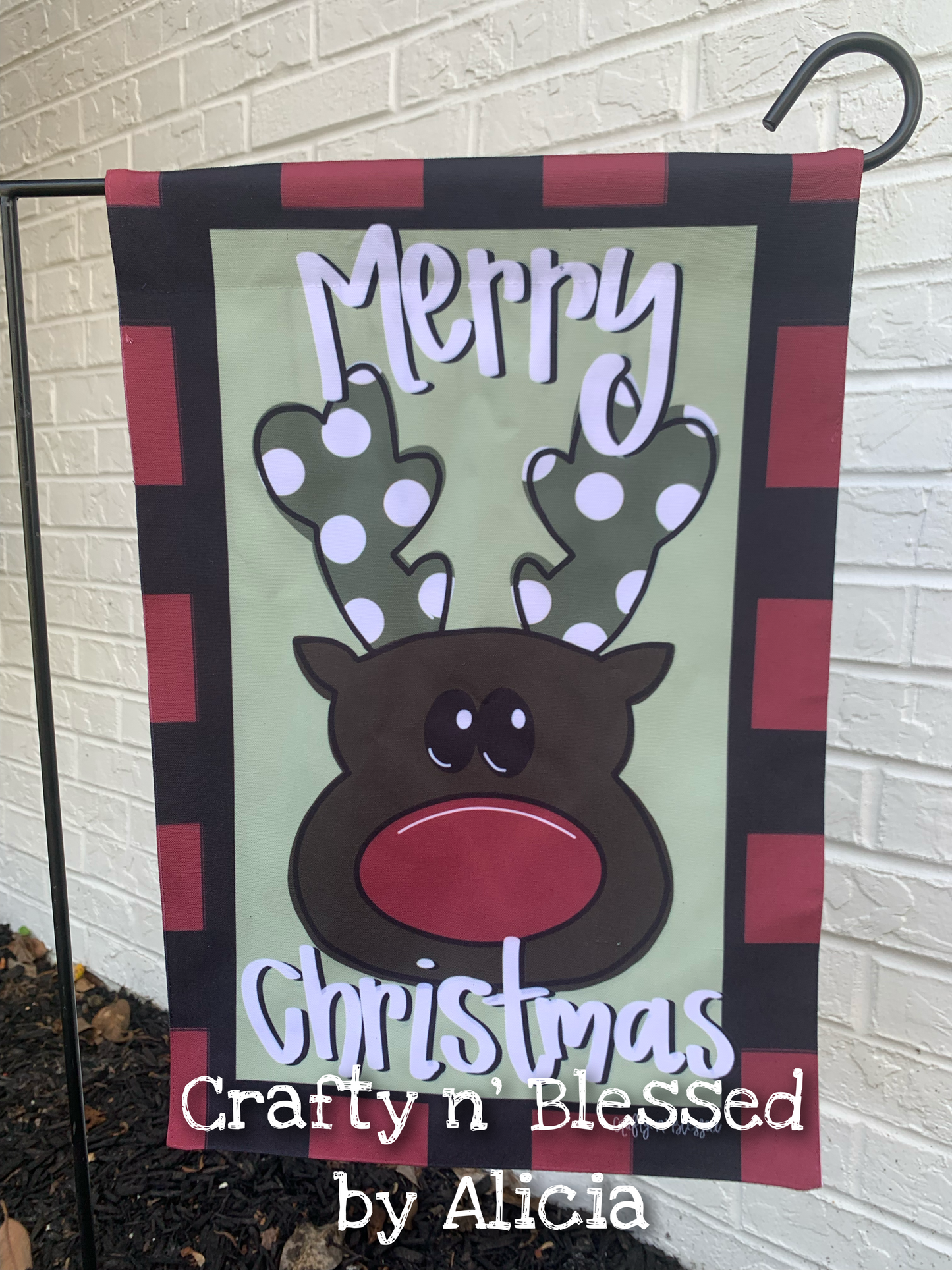 Reindeer Garden Flag
