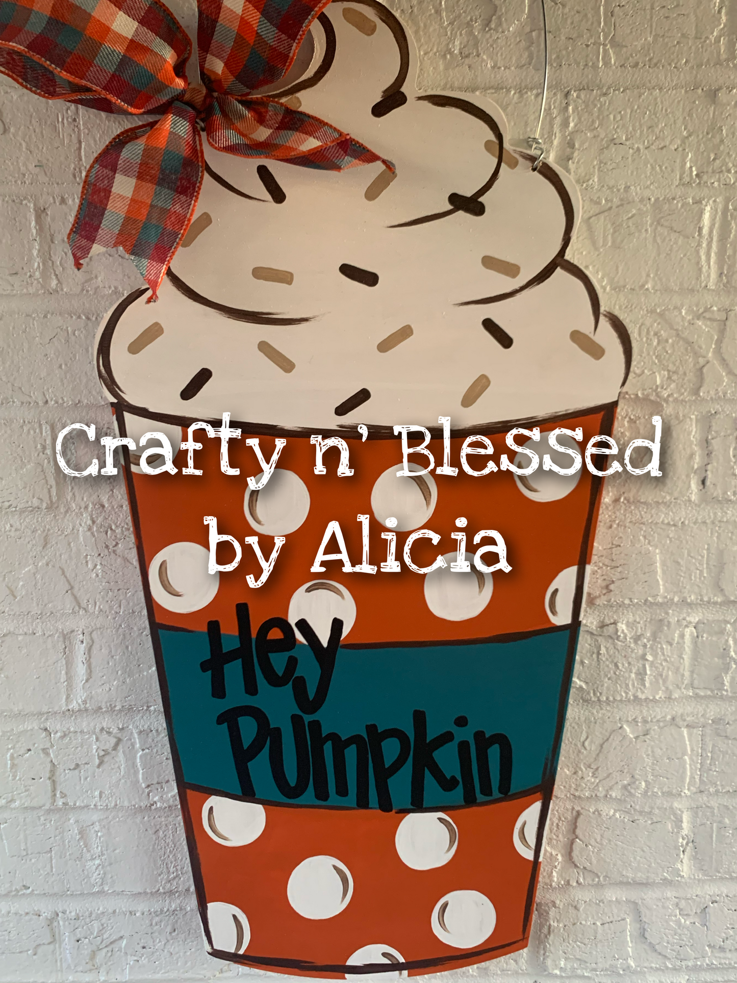 Pumpkin Latte Door Hanger