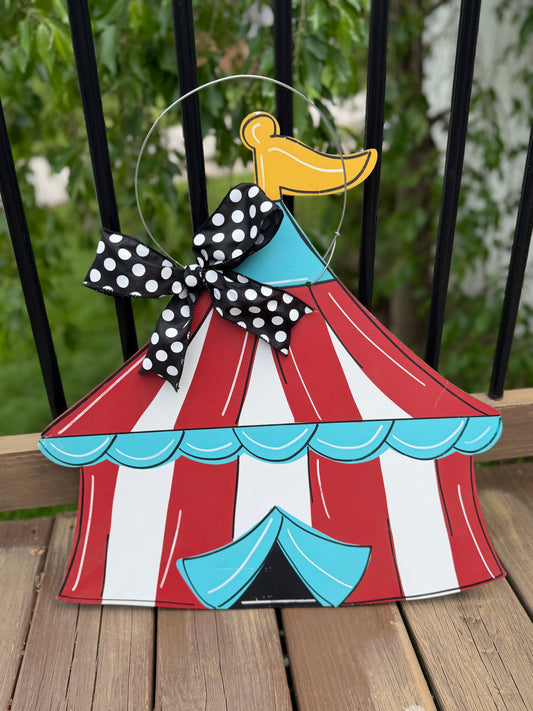 READY TO SHIP/PICKUP Circus Tent Door Hanger *CAN PERSONALIZE*