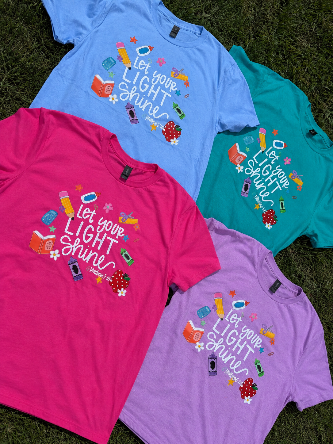 READY TO SHIP/PICKUP Ready to Go Let your Light Shine Teacher Tees