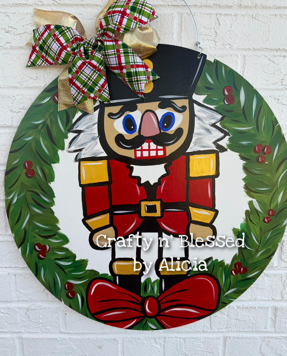 READY TO SHIP/PICKUP Nutcracker Wreath Door Hanger