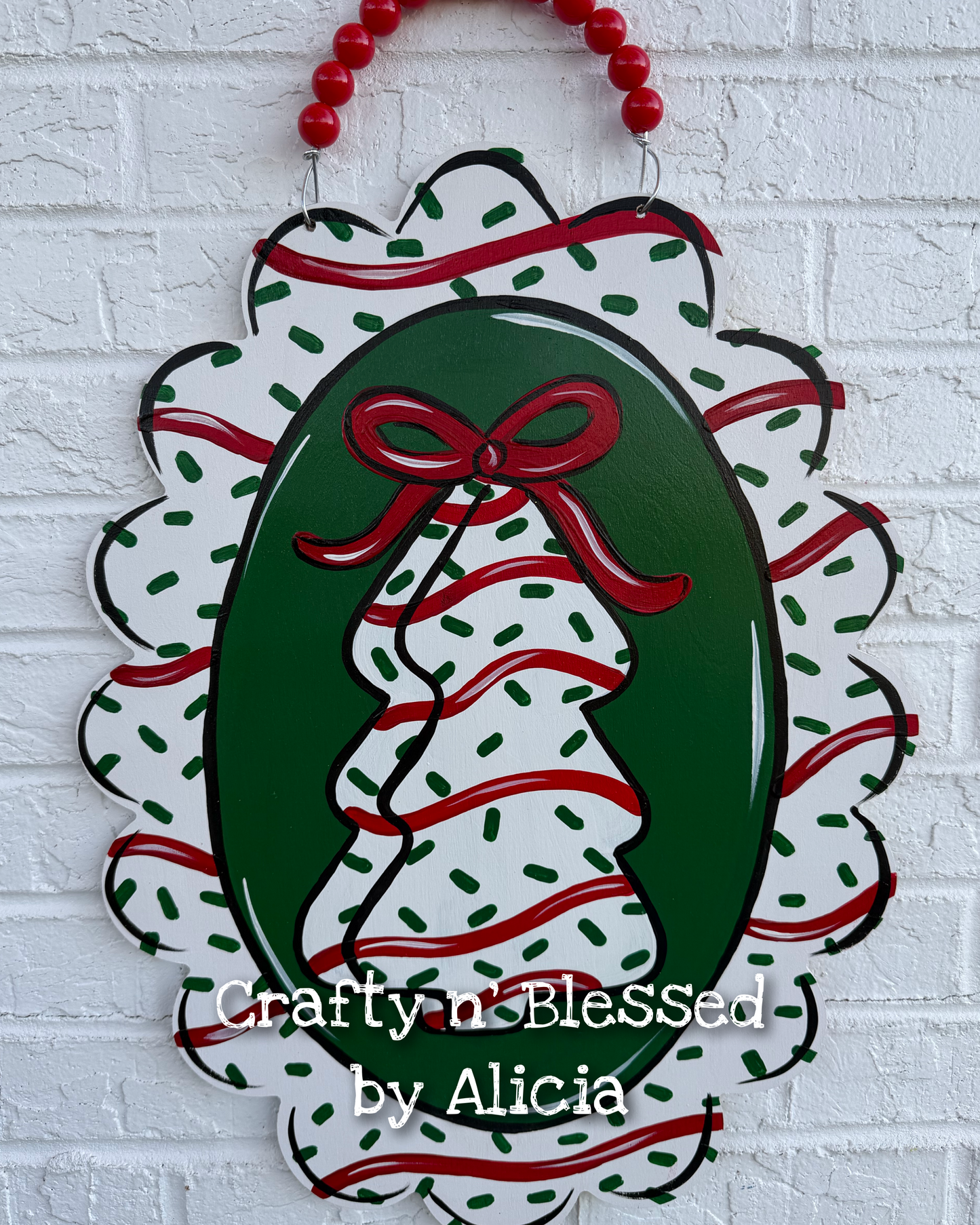 READY TO SHIP/PICKUP Tree Cake Plaque Door Hanger