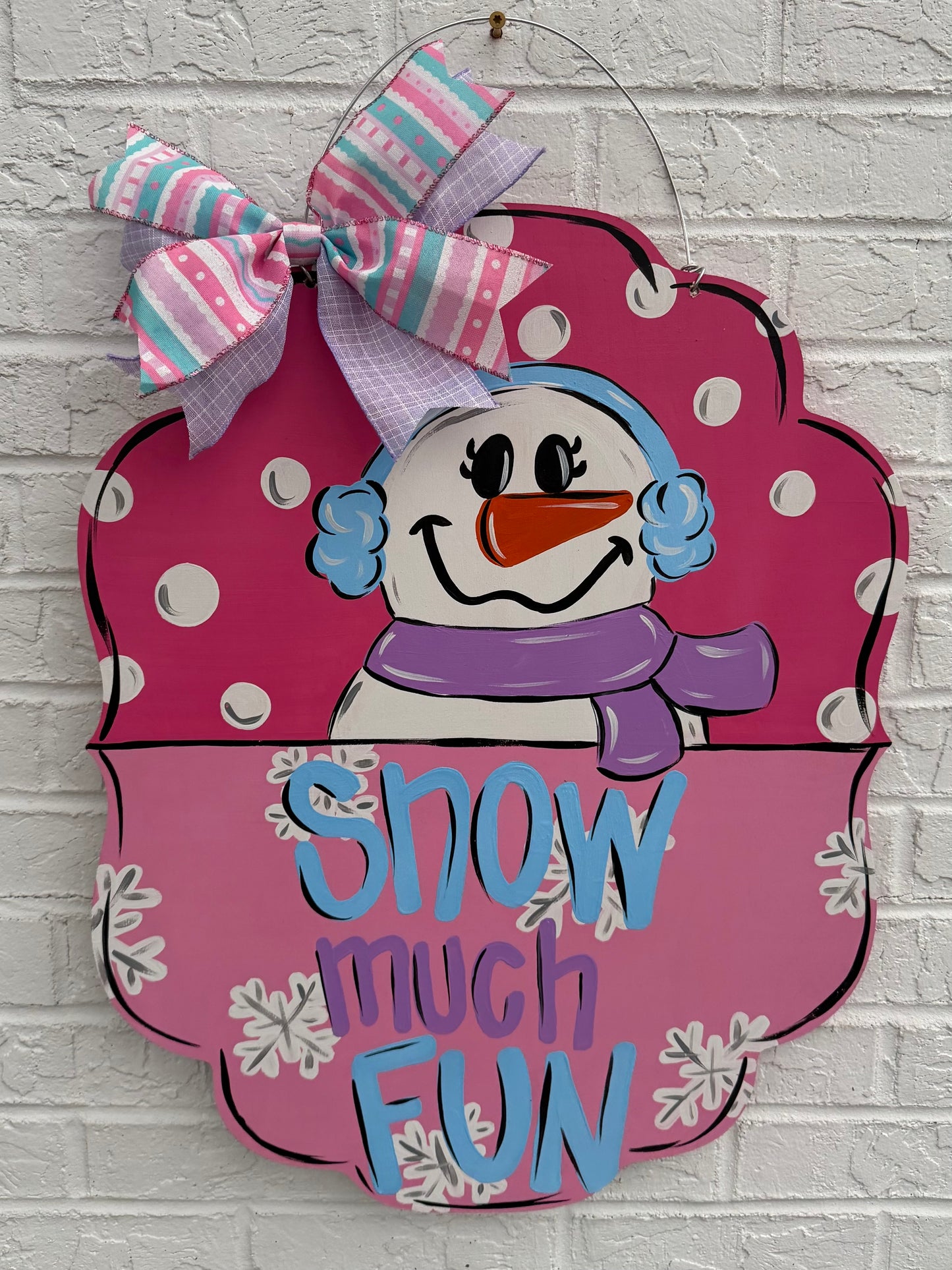 READY TO SHIP/PICKUP Snow Much Fun Door Hanger