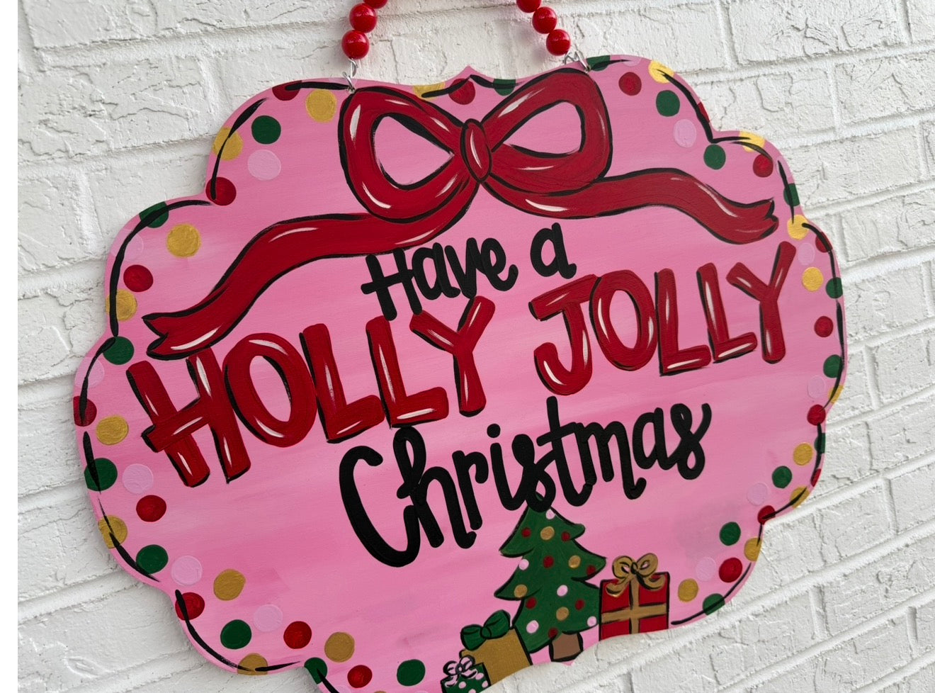 READY TO SHIP/PICKUP Holly Jolly Door Hanger