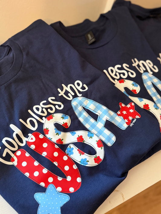READY TO SHIP/PICKUP Ready to Go Navy Blue USA shirts