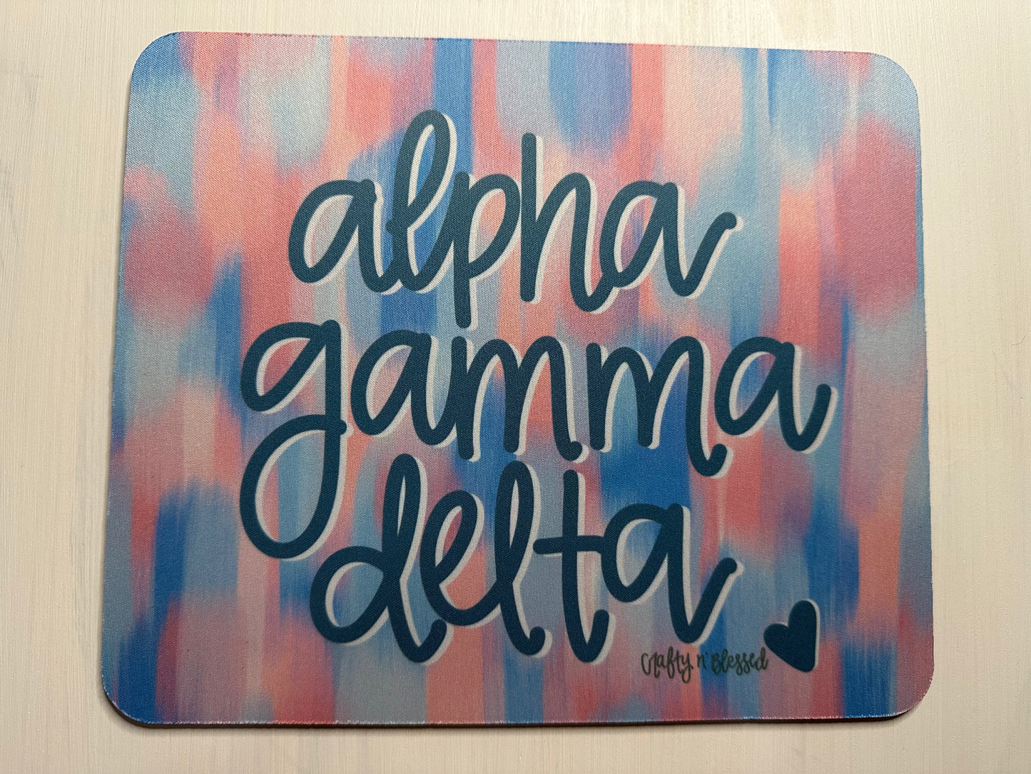 AGD Paint Stokes Blue and Pink Mousepad
