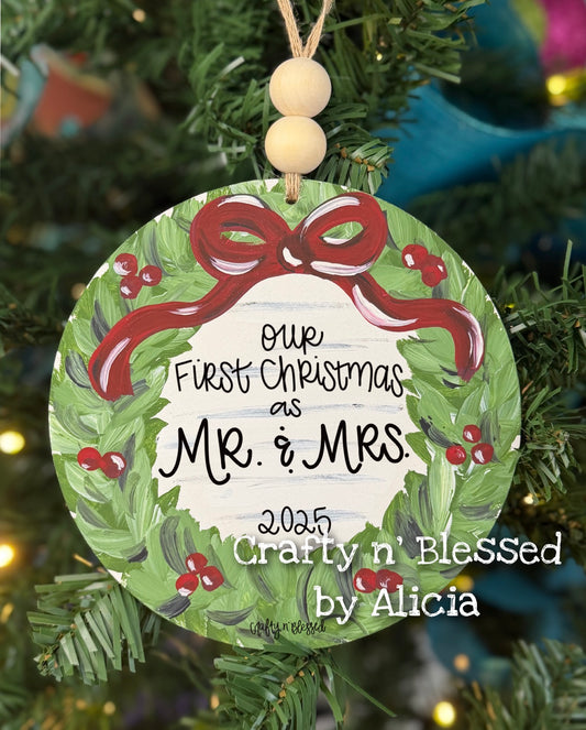 Mr and Mrs Christmas Ornament