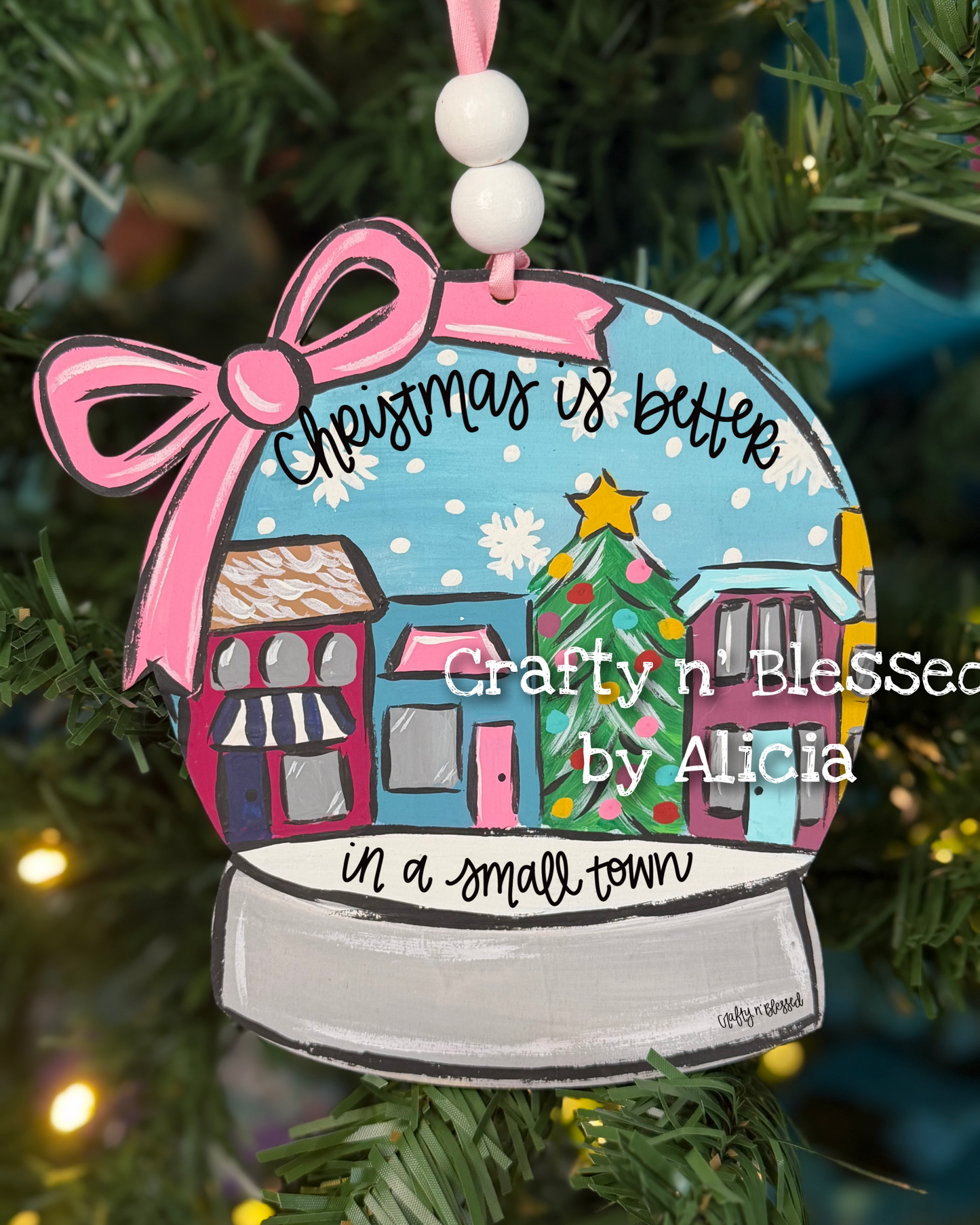 Small Town Snowglobe Ornament