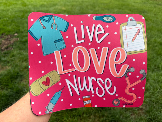 READY TO SHIP/PICKUP Pink Nurse Mousepad