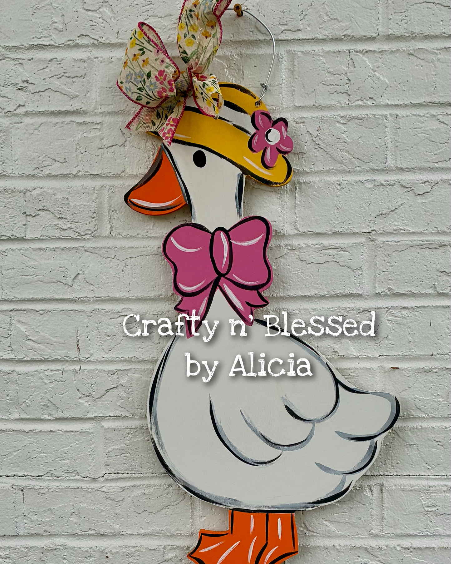 READY TO SHIP/PICKUP Lucy Goose Bow Door Hanger
