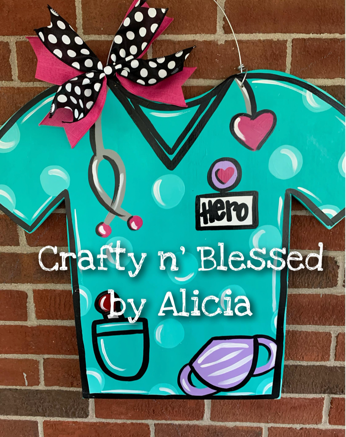 Nurse Scrub Custom Door Hanger