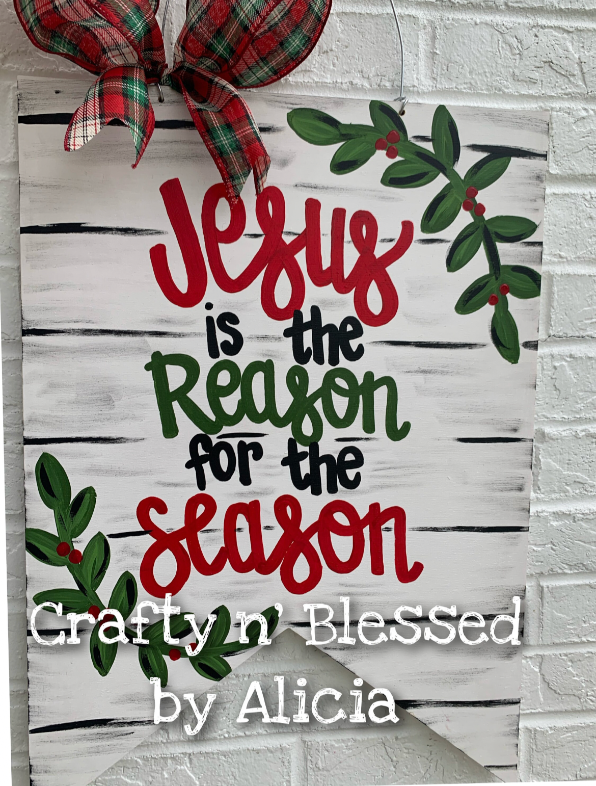 Jesus is The Reason Pendant Custom Door Hanger
