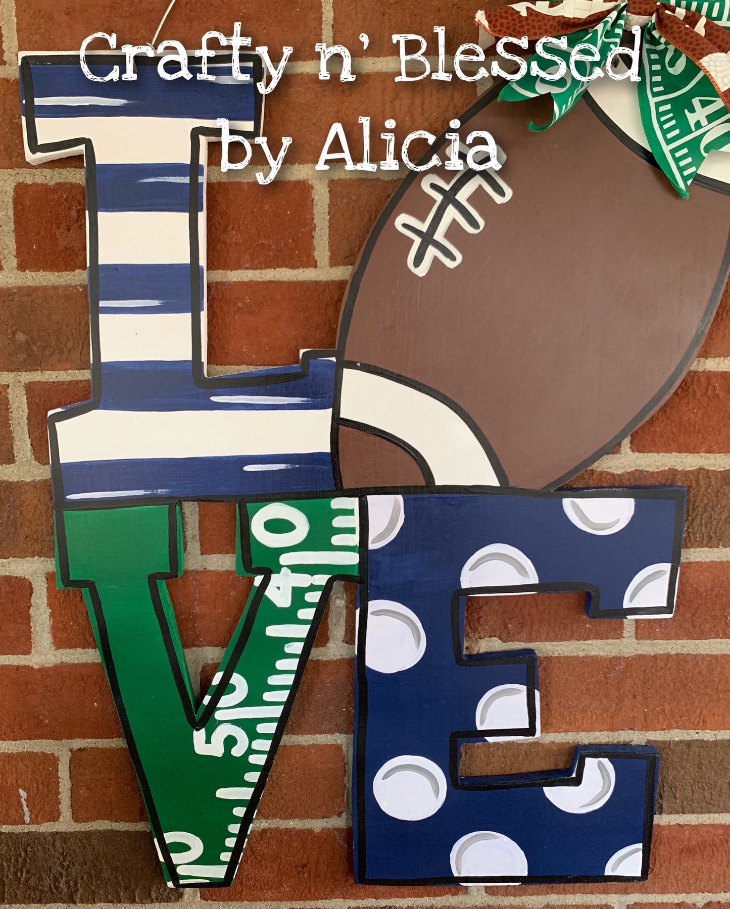 LOVE Football Door Hanger