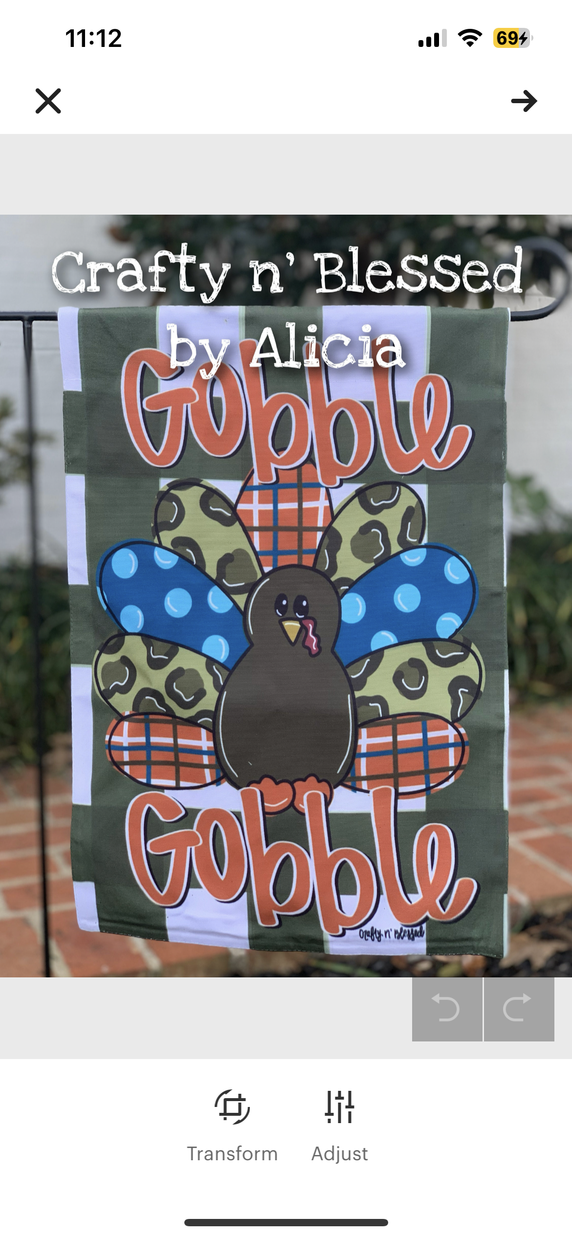 Gobble Gobble Turkey Garden Flag