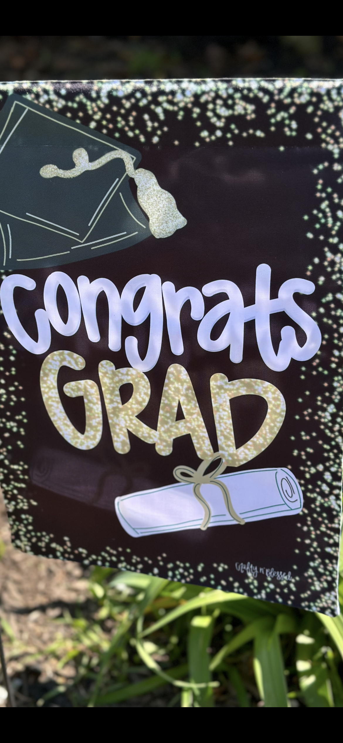 Congrats Grad Garden Flag