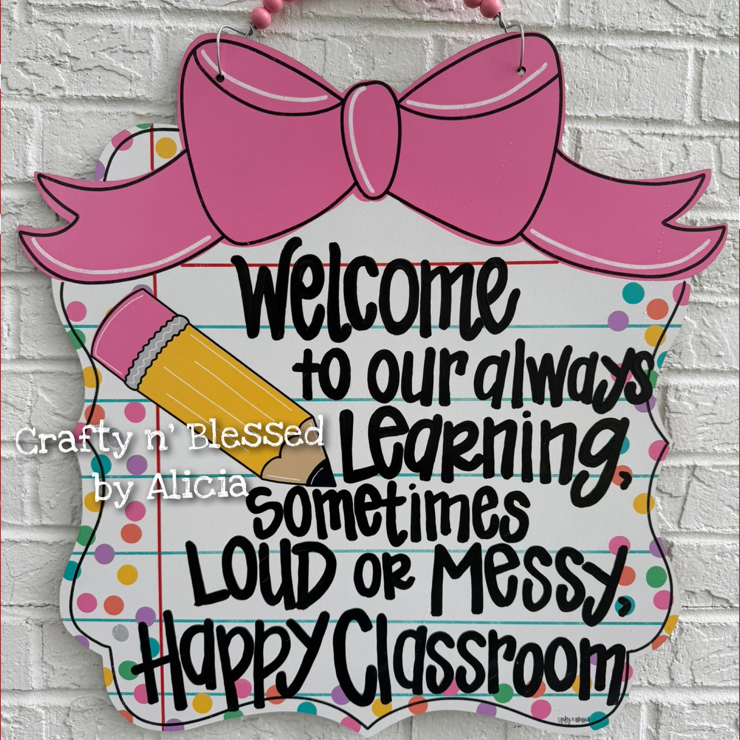 READY TO PICKUP/SHIP Classroom Door Hanger