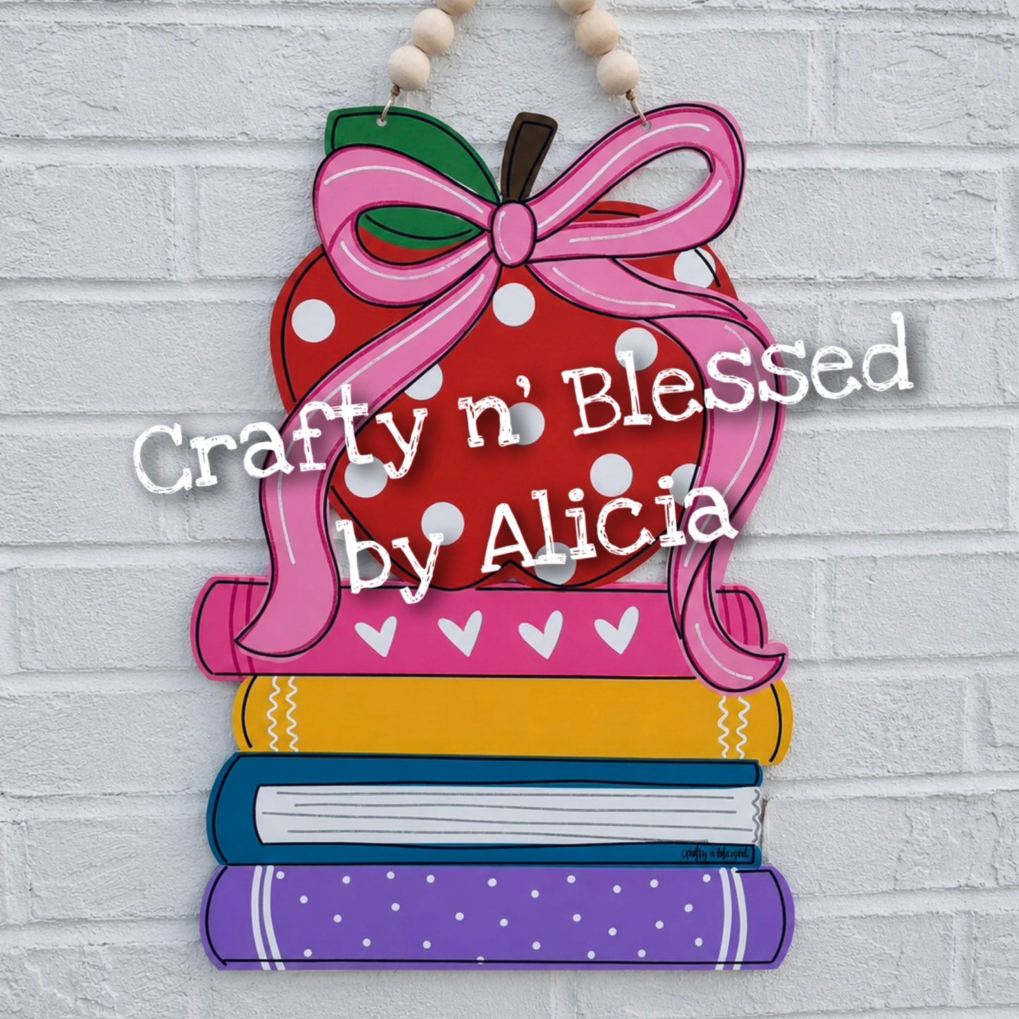 Stack of Books Door Hanger