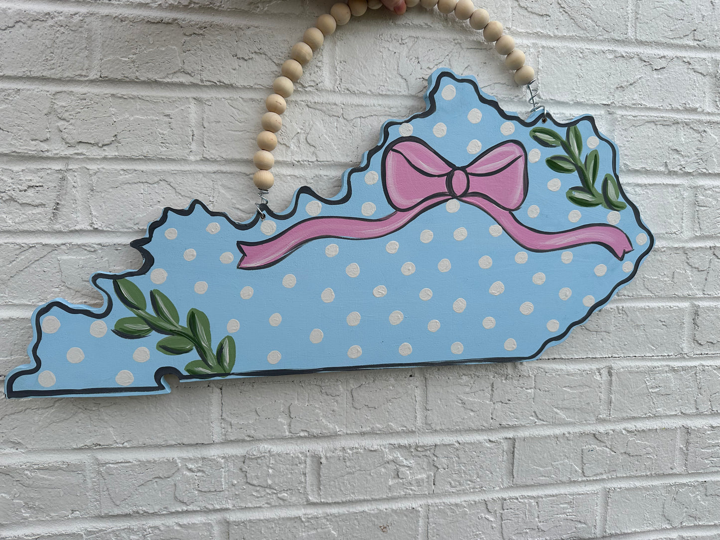Cutesy Bow Kentucky Door Hanger