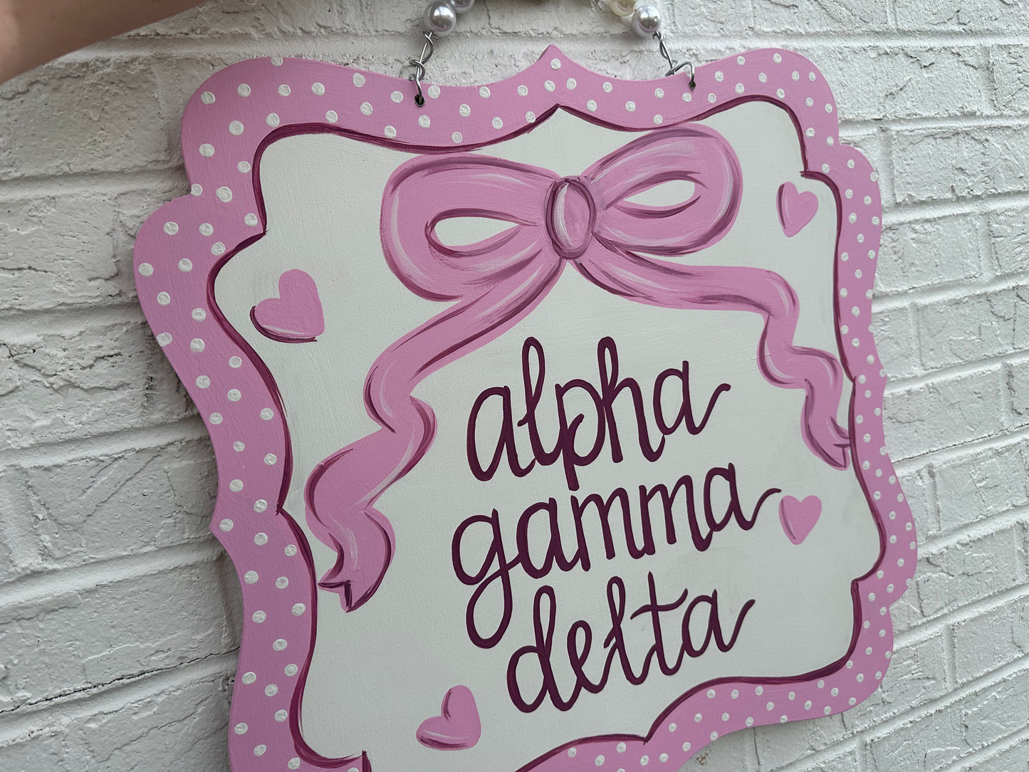 Alpha Gamma Delta Door Hanger