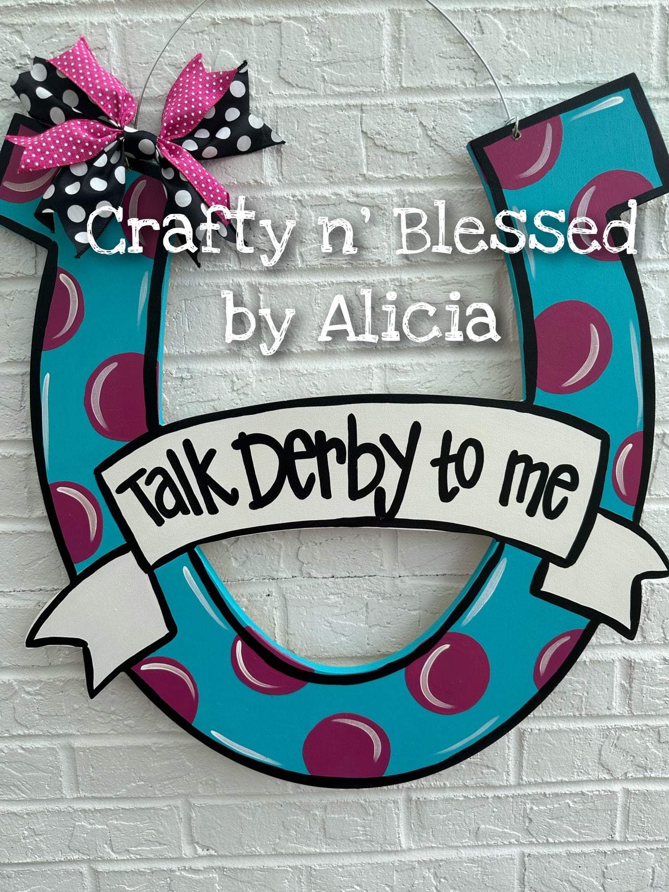 Horseshoe with Ribbon Door Hanger