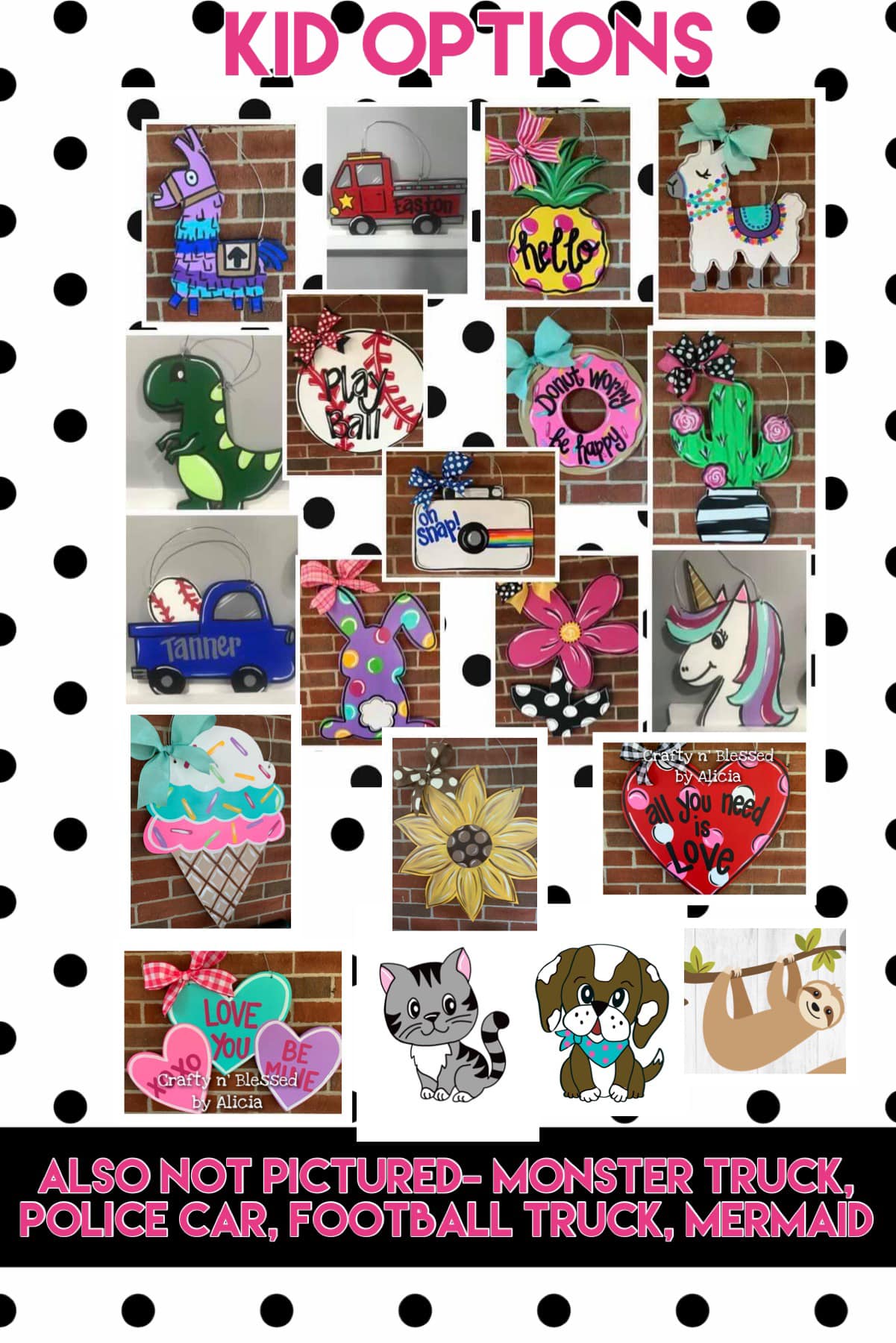 Order Custom Kid DIY Door Hanger
