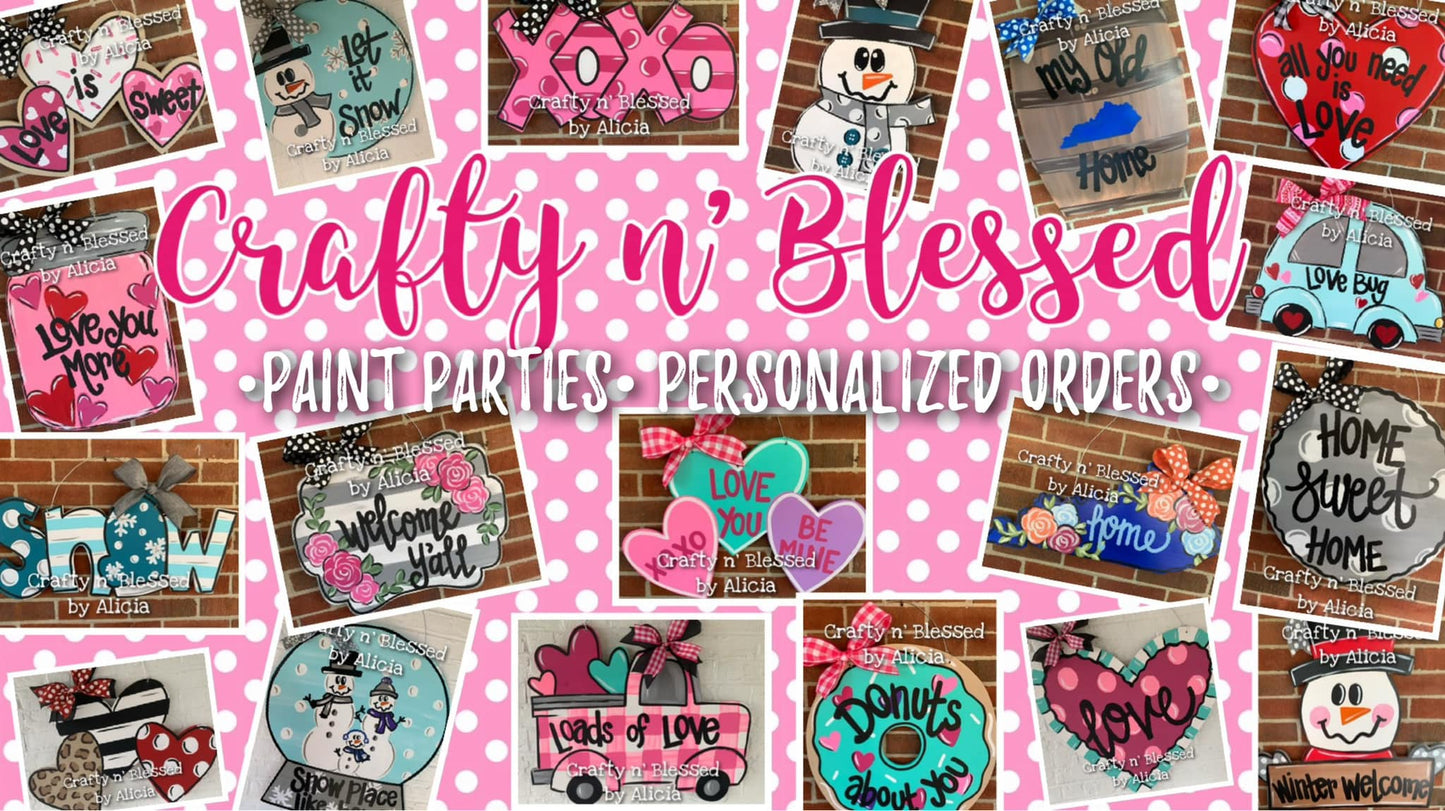 Gingham Shamrock St. Patty's Door Hanger