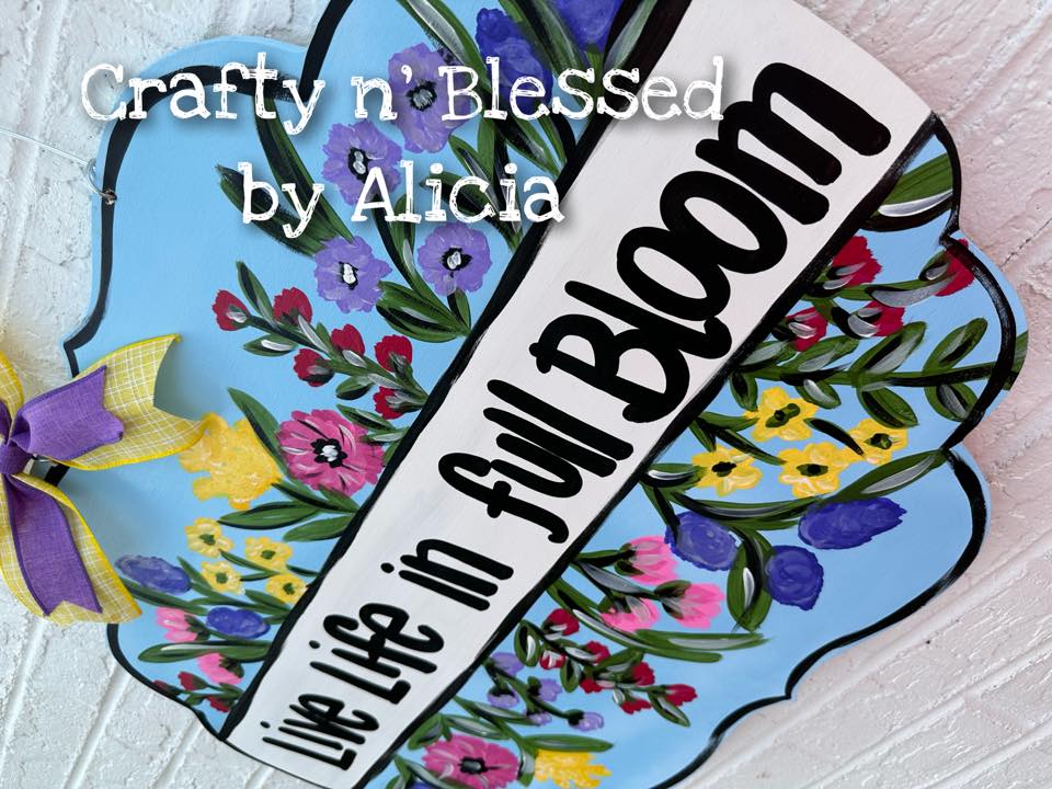 Wildflower Plaque Door Hanger