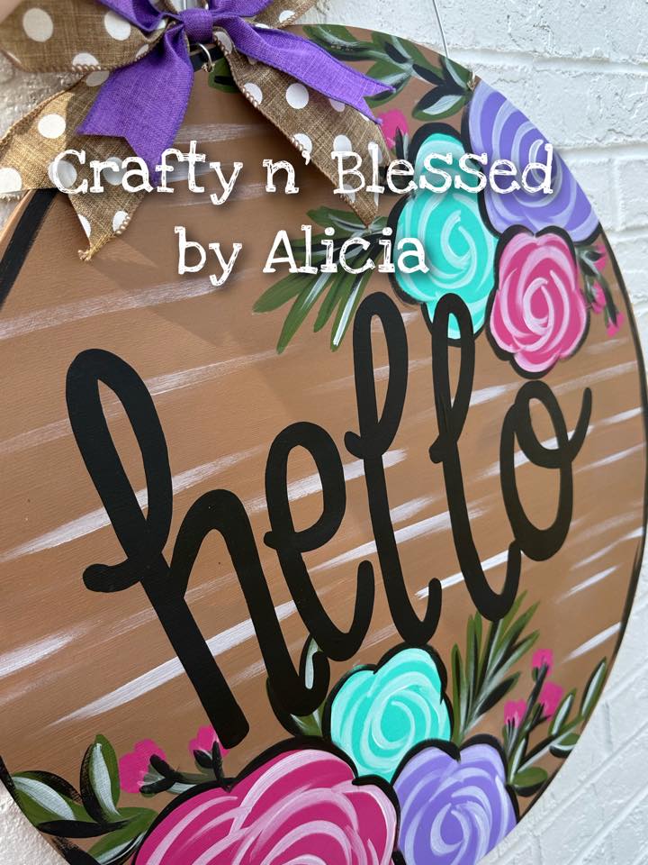 Territorial Floral Print Door Hanger