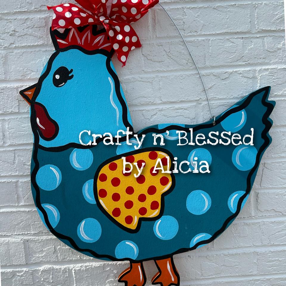 Funky Chicken Door Hanger