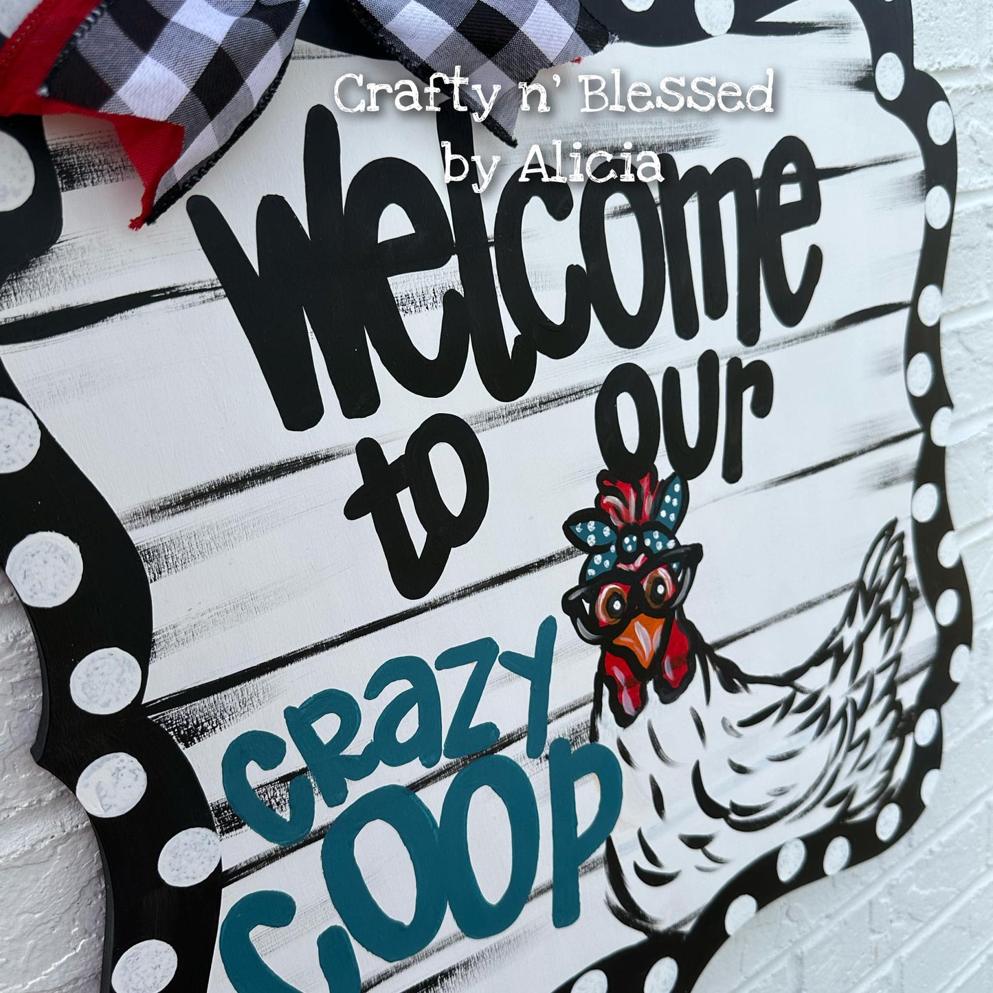 Crazy Coop Plaque Door Hanger