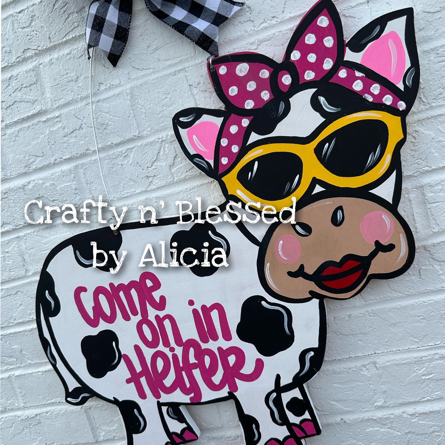 Sassy Heifer Door Hanger
