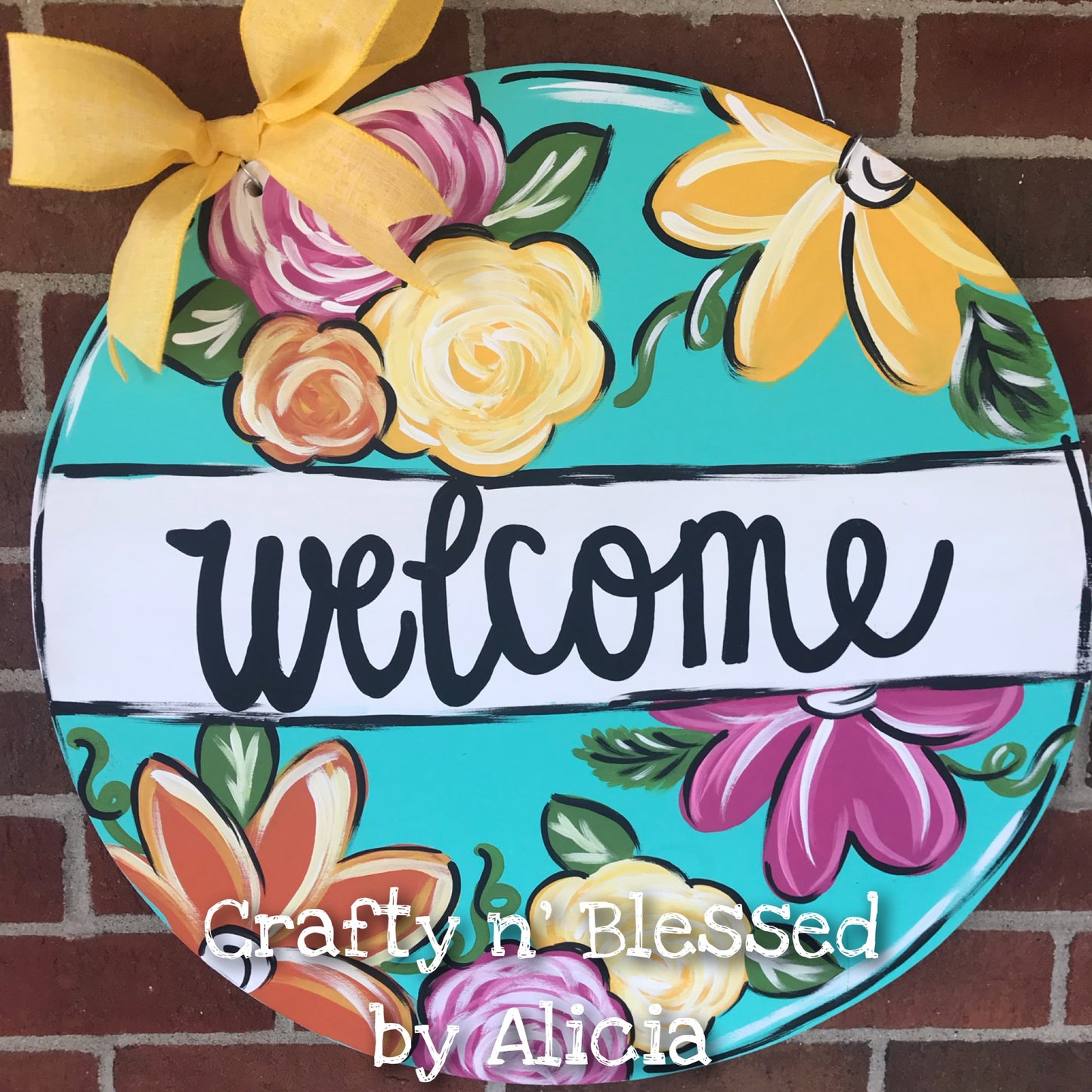 Key West Floral Door Hanger