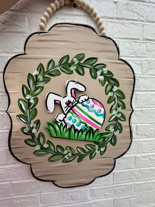 Wreath Plaque Interchangeable Mini Base Custom Door Hanger (mini sold separately)