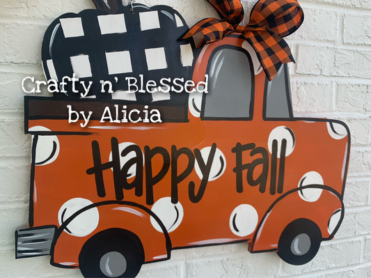 Halloween Pumpkin Truck Door Hanger