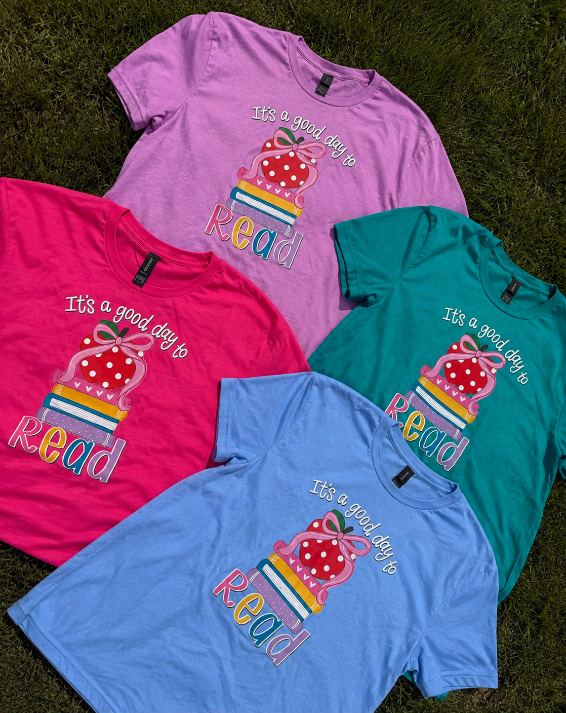 READY TO SHIP/PICKUP Ready to Go Good Day to Read Tees