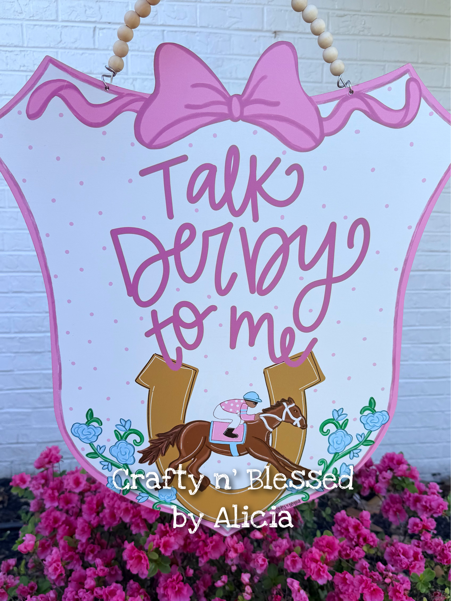 READY TO SHIP/PICKUP Talk Derby to Me Door Hanger