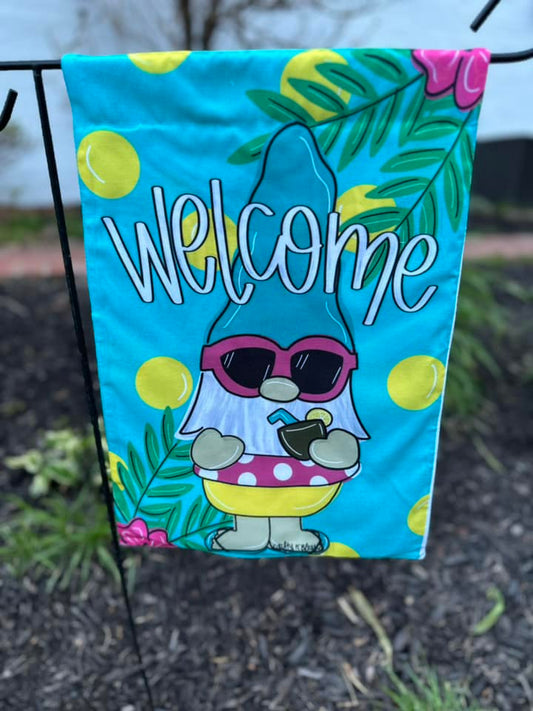 Aloha Gnome Garden Flag