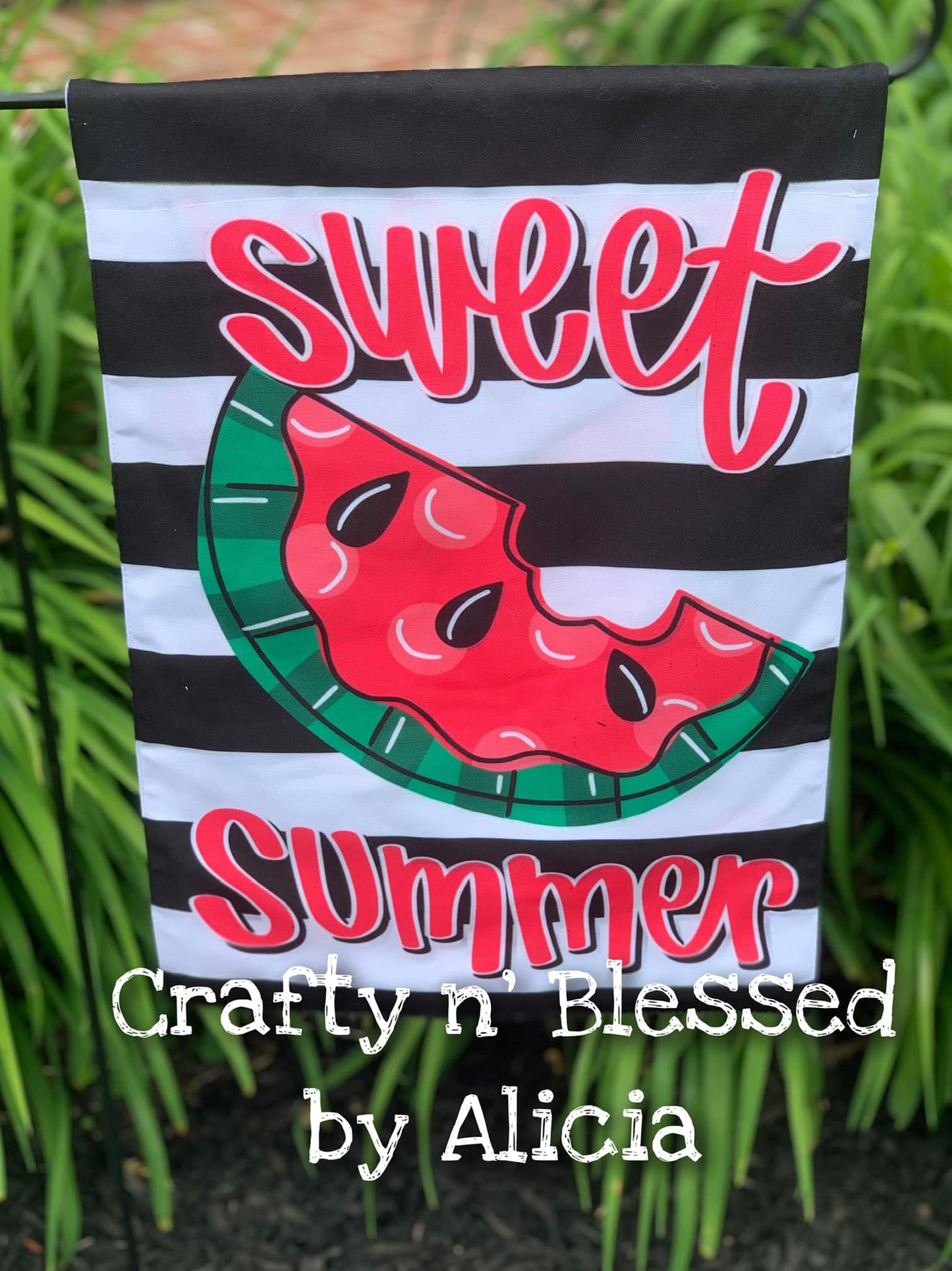 Sweet Summer Watermelon Garden Flag