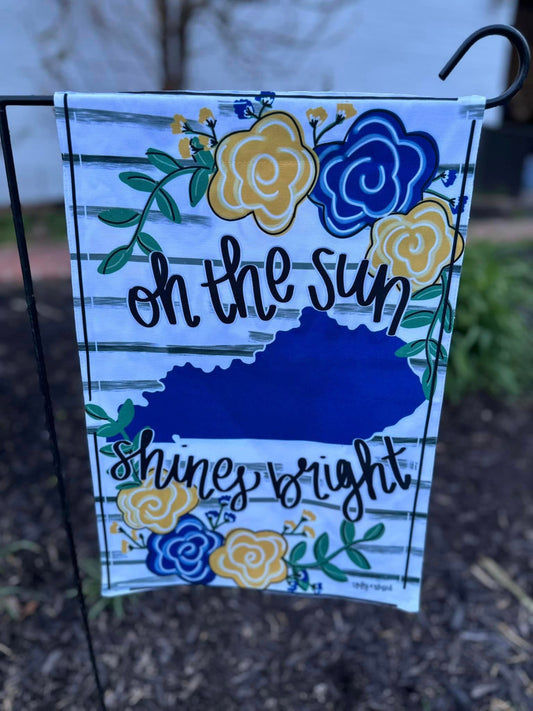 Oh the Sun Shines Bright Garden Flag