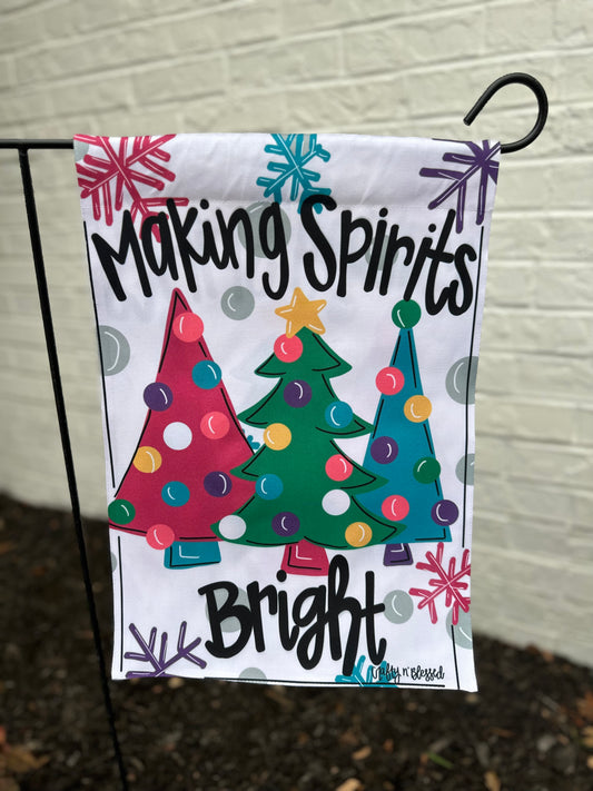 Making spirits bright Garden Flag