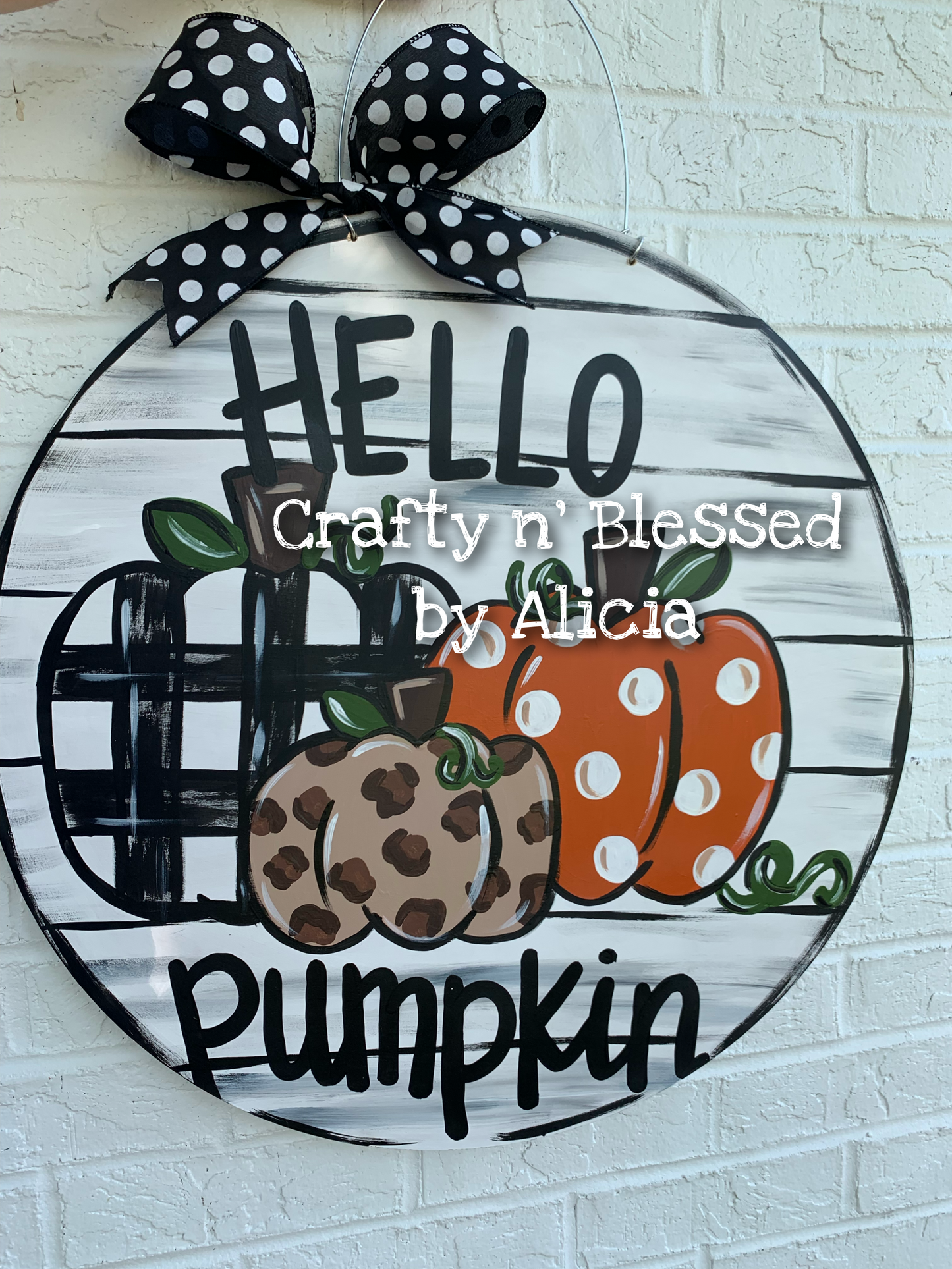 Hey Pumpkin Circle Door Hanger
