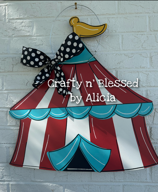 READY TO SHIP/PICKUP Circus Tent Door Hanger