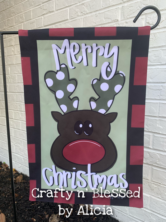 Reindeer Garden Flag