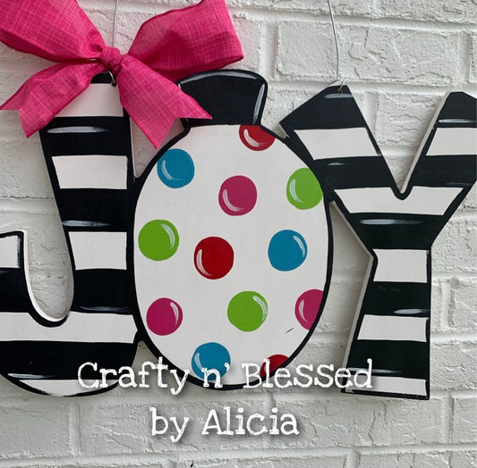 Joy Colorful Door Hanger