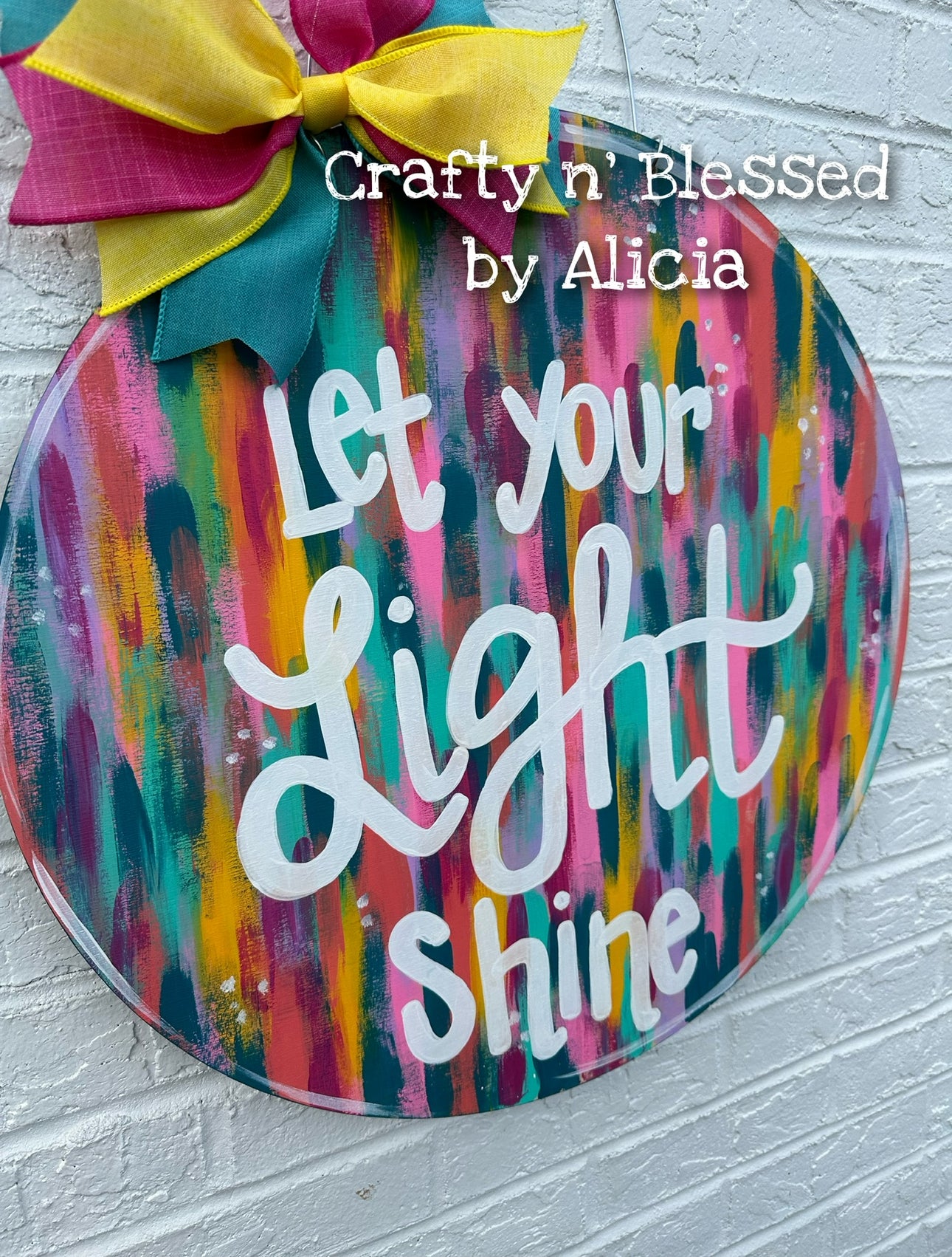 Let your Light Shine Abstract Round Door Hanger