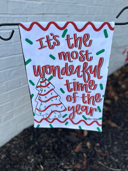 Christmas Tree Cake Garden Flag