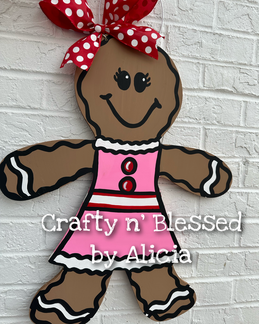 Gingerbread Girl Door Hanger