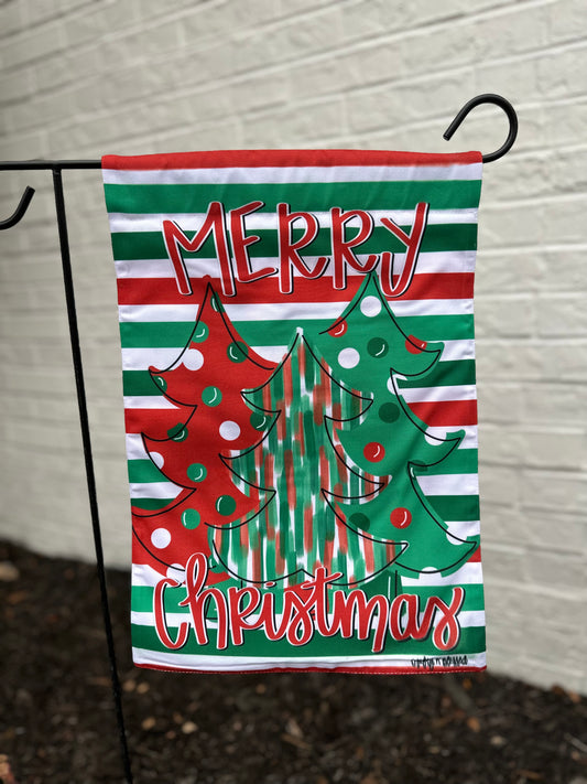 Merry Christmas Trees Garden Flag